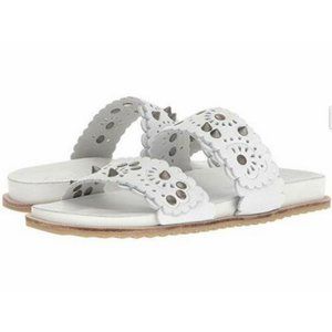 Free People White Spellbound Stud Slide Sandals 9